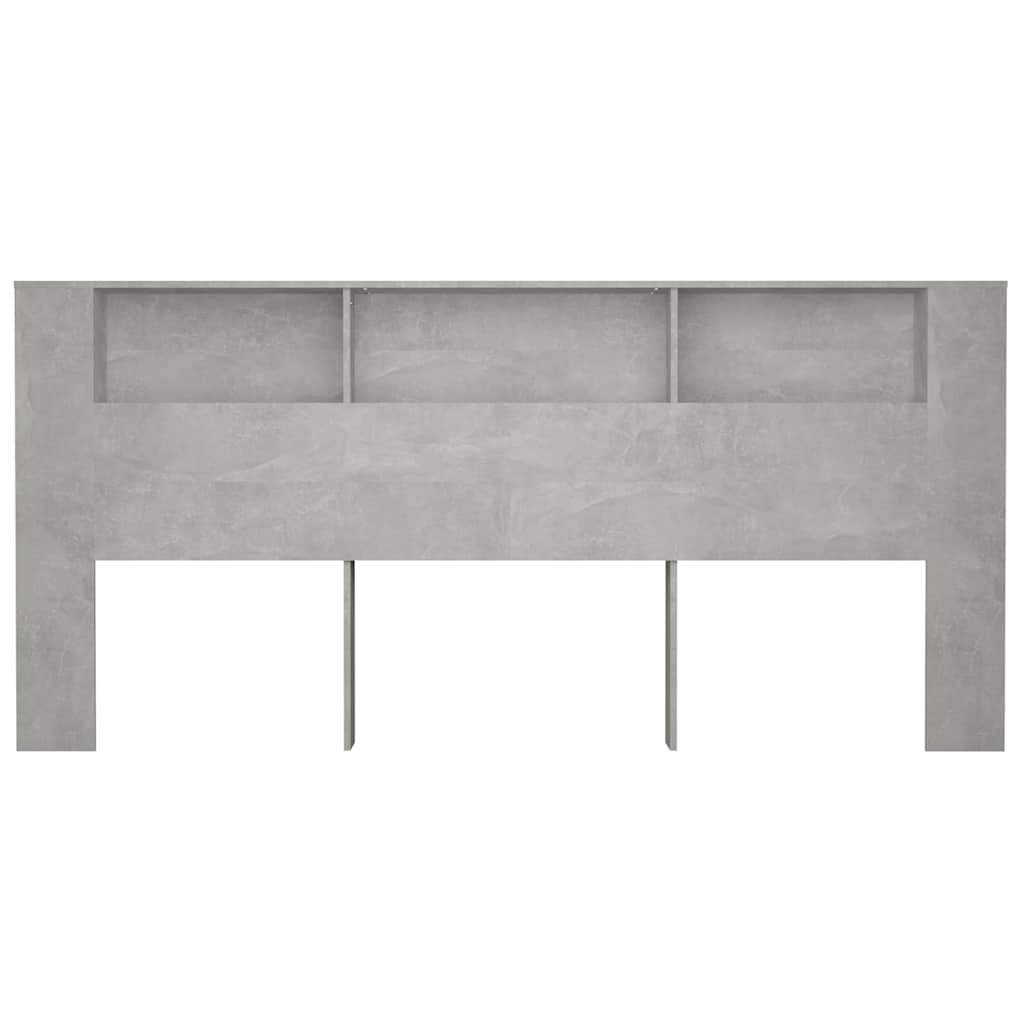 Headboard Cabinet Concrete Grey 220x18,5x104,5 cm