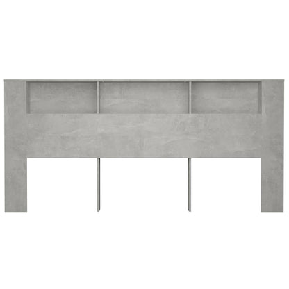 Headboard Cabinet Concrete Grey 220x18,5x104,5 cm