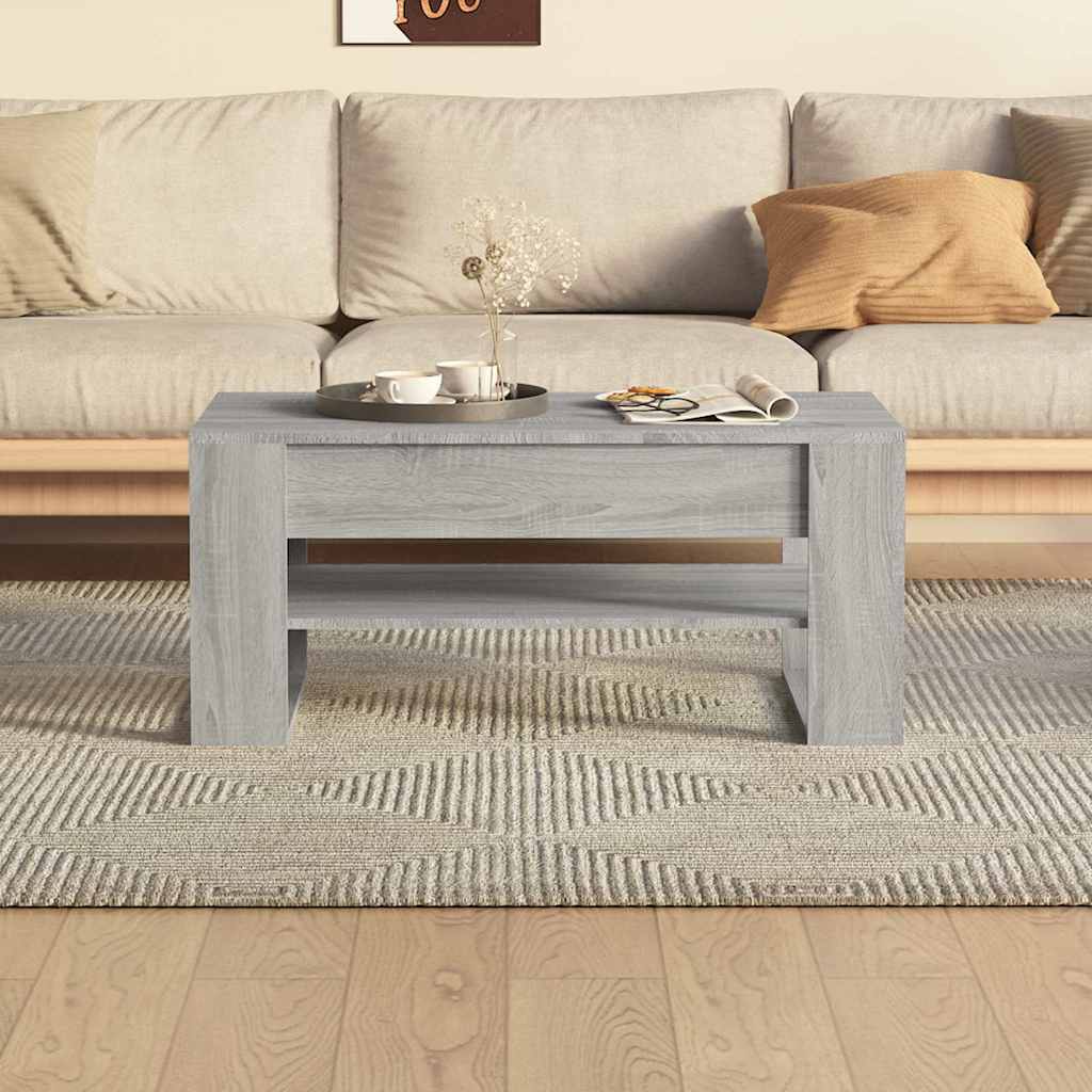 Coffee Table Grey Sonoma 102x55x45 cm Engineered Wood