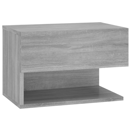 816948 vidaXL Wall-mounted Bedside Cabinet Grey Sonoma