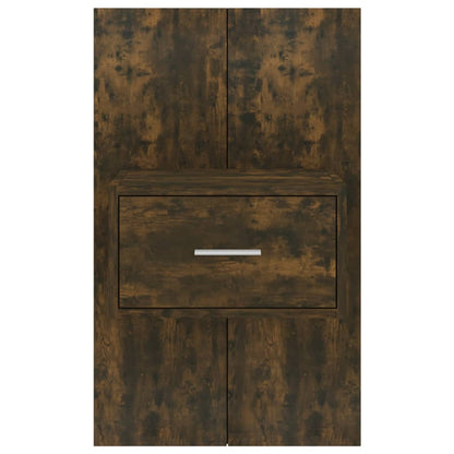Wall-mounted Bedside Cabinet Smoked Oak