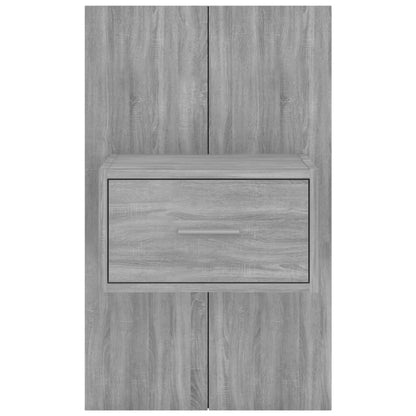 Wall-mounted Bedside Cabinets 2 pcs Grey Sonoma