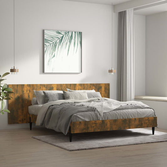 816979 vidaXL Wall Headboard Smoked Oak 240x1,5x80 cm Engineered Wood