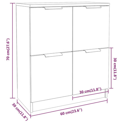 Sideboard Grey Sonoma 60x30x70 cm Engineered Wood