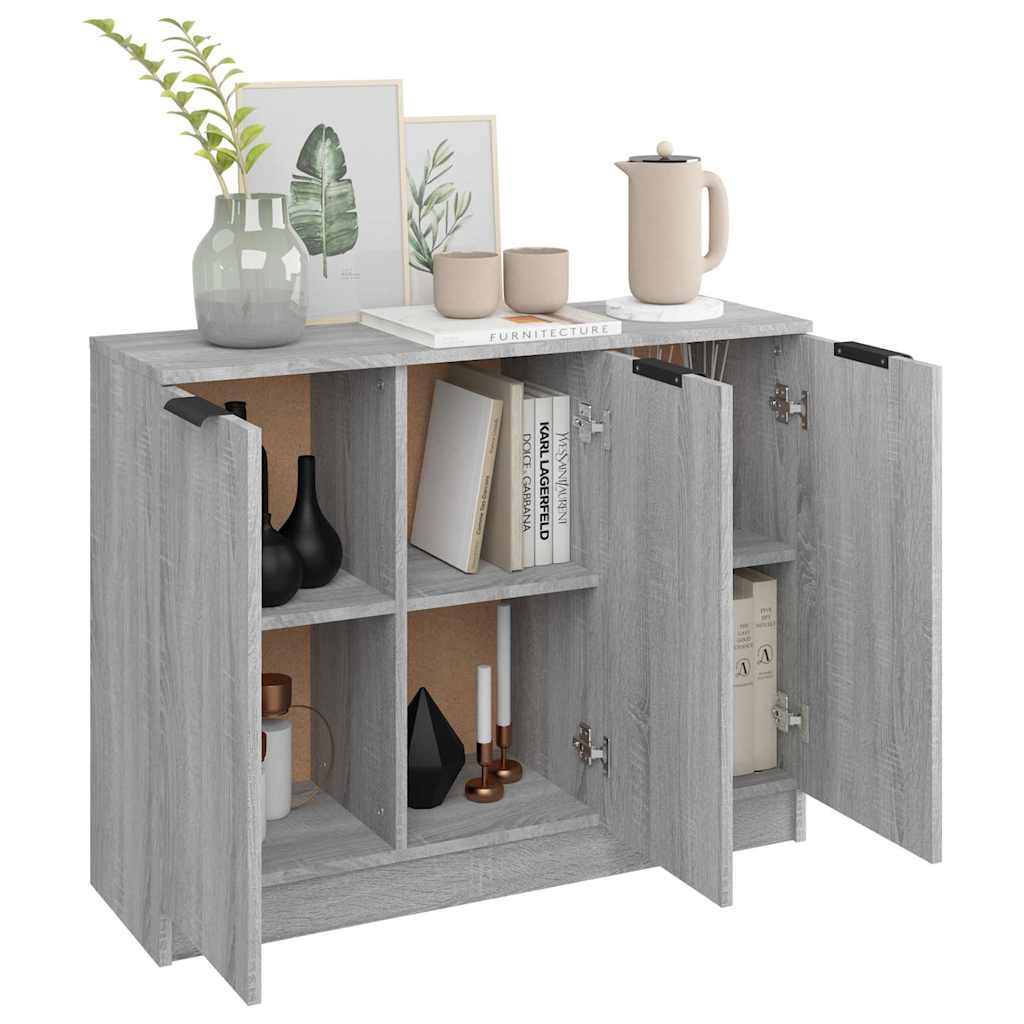 Sideboard Grey Sonoma 90,5x30x70 cm Engineered Wood