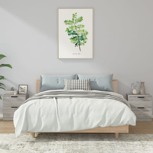 Bedside Cabinets 2 pcs Grey Sonoma Engineered Wood
