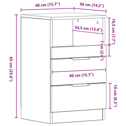 Bedside Cabinets 2 pcs Grey Sonoma Engineered Wood