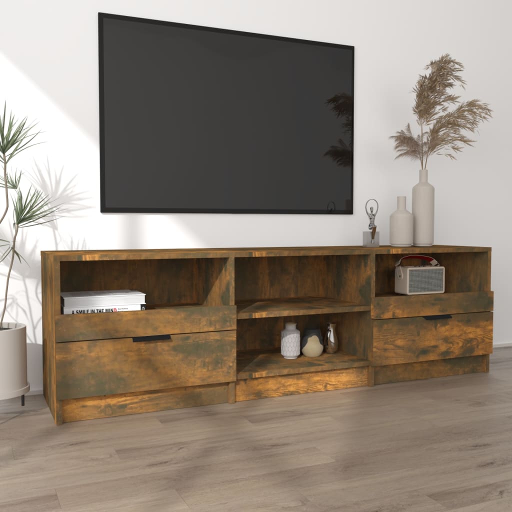TV Cabinet | Smoked Oak | Engineered Wood | Large | TV Cabinet