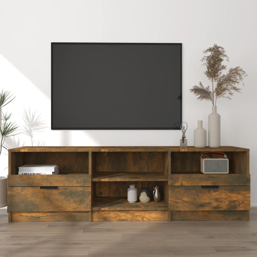 TV Cabinet | Smoked Oak | Engineered Wood | Large | TV Cabinet