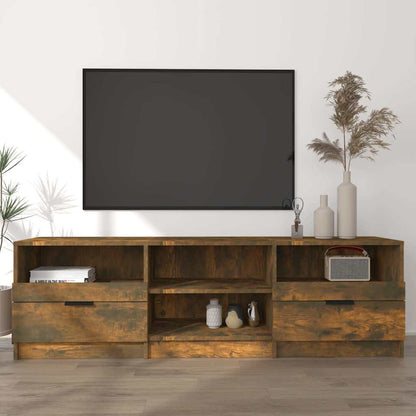 TV Cabinet Smoked Oak 150x33,5x45 cm Engineered Wood