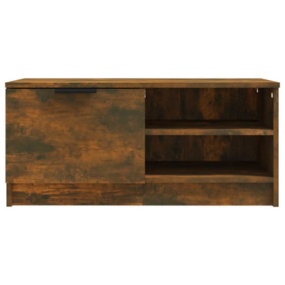 TV Cabinet Smoked Oak 80x35x36,5 cm Engineered Wood