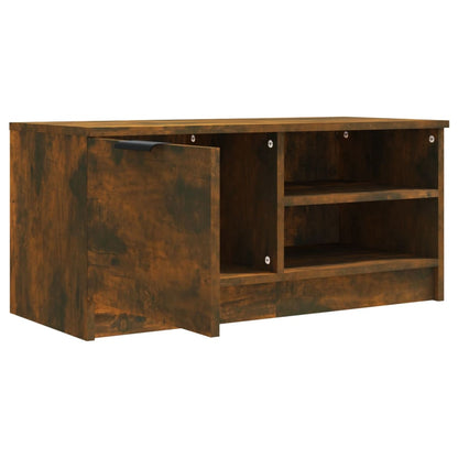 TV Cabinet Smoked Oak 80x35x36,5 cm Engineered Wood