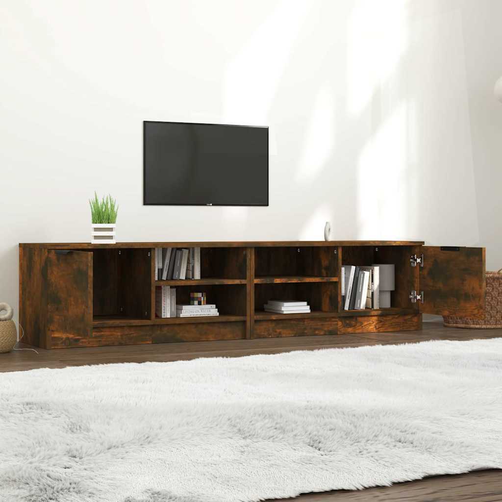2 Piece TV Cabinet Set Smoked Oak 80x35x36,5 cm Engineered Wood