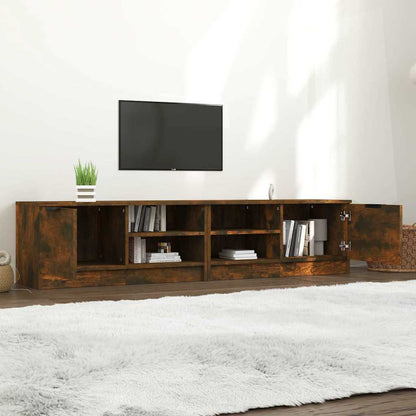 2 Piece TV Cabinet Set Smoked Oak 80x35x36,5 cm Engineered Wood