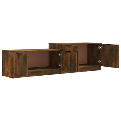 TV Cabinet Smoked Oak 158,5x36x45 cm Engineered Wood
