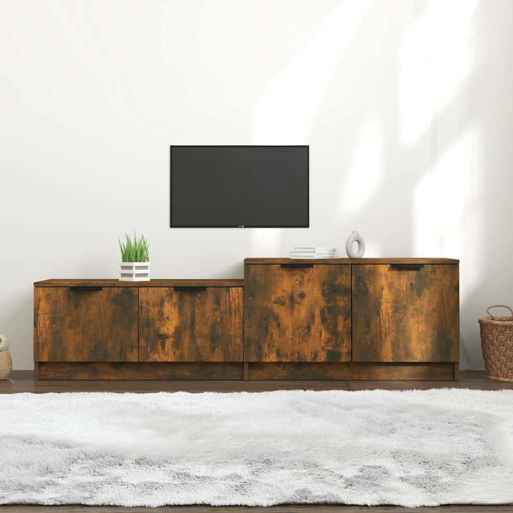 TV Cabinet Smoked Oak 158,5x36x45 cm Engineered Wood