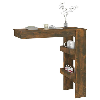 Wall Bar Table Smoked Oak 102x45x103,5 cm Engineered Wood