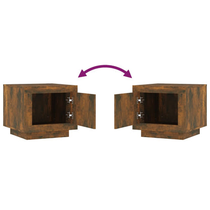 Coffee Table Smoked Oak 51x50x45 cm Engineered Wood