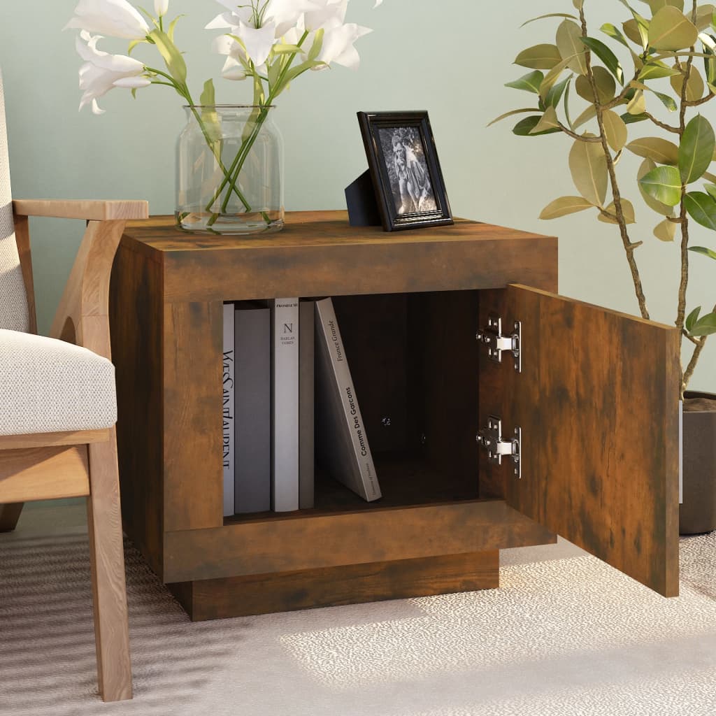 Coffee Table Smoked Oak 51x50x45 cm Engineered Wood