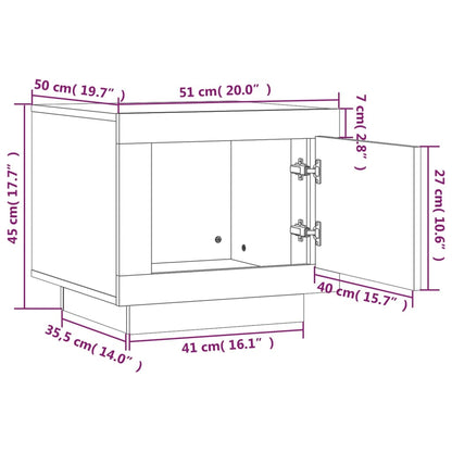 Coffee Table Brown Oak 51x50x45 cm Engineered Wood