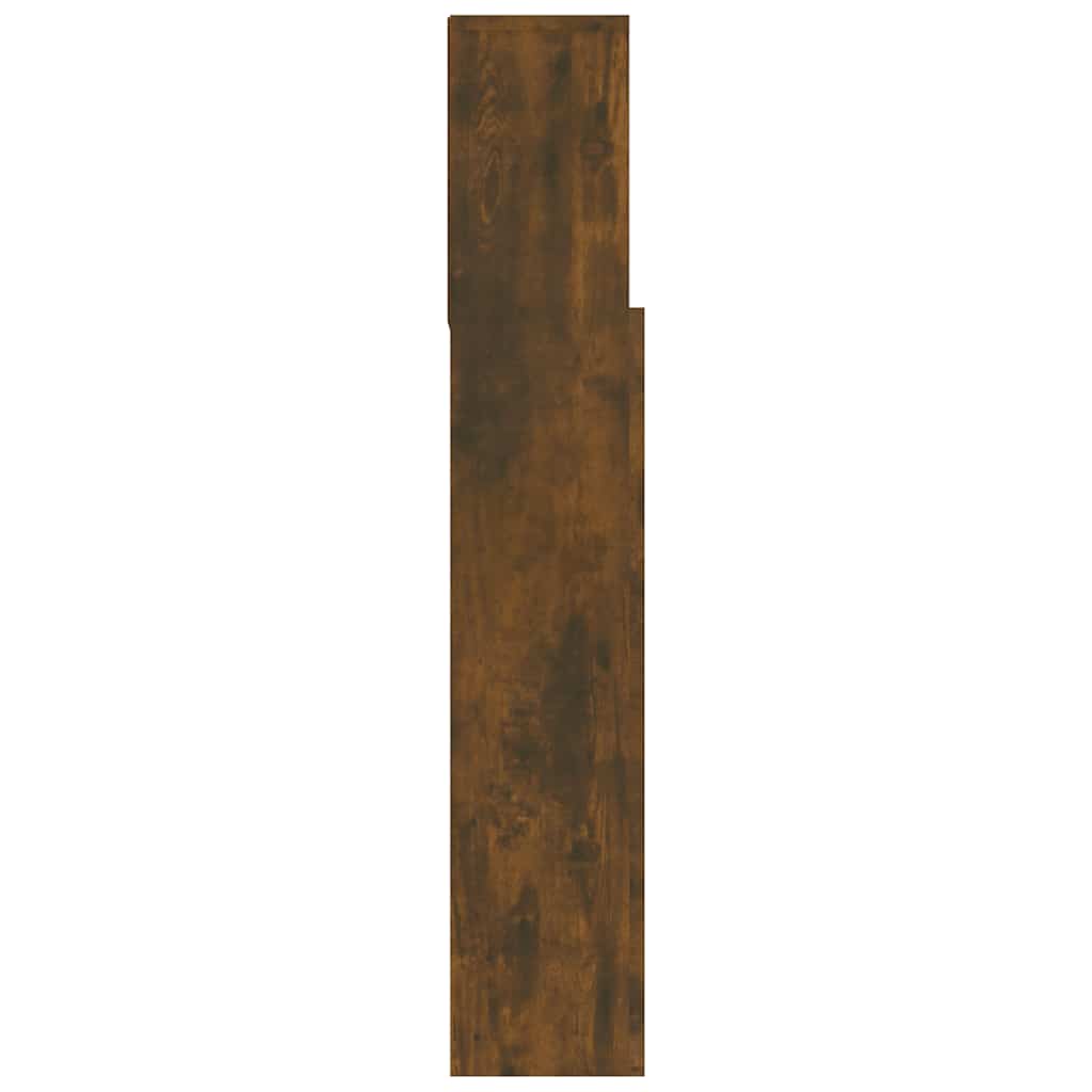 Headboard Cabinet Smoked Oak 120x19x103.5 cm