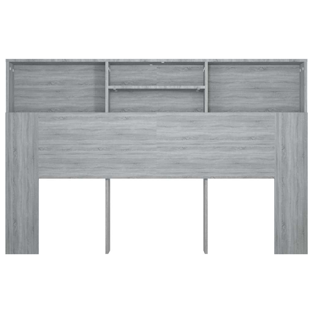 817253 vidaXL Headboard Cabinet Grey Sonoma 160x19x103,5 cm