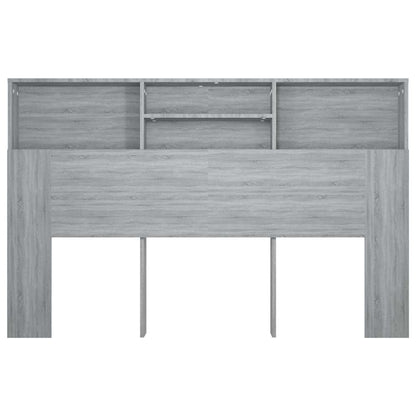 817253 vidaXL Headboard Cabinet Grey Sonoma 160x19x103,5 cm