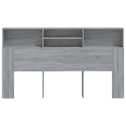 Headboard Cabinet Grey Sonoma 180x19x103.5 cm
