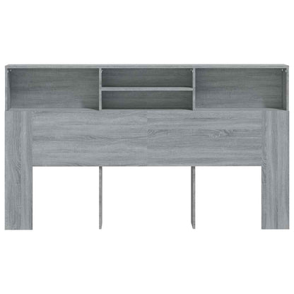 817256 vidaXL Headboard Cabinet Grey sonoma 180x19x103,5 cm