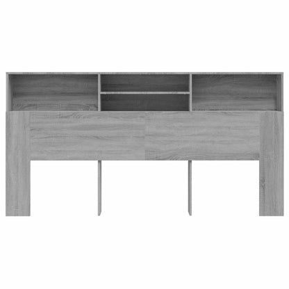 817259 vidaXL Headboard Cabinet Grey Sonoma 200x19x103,5 cm