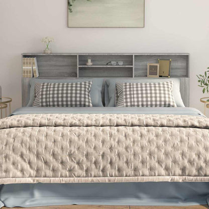 817259 vidaXL Headboard Cabinet Grey Sonoma 200x19x103,5 cm
