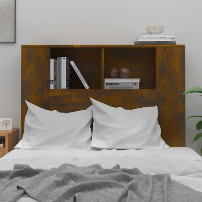 Headboard Cabinet Smoked Oak 100x18.5x102.5 cm