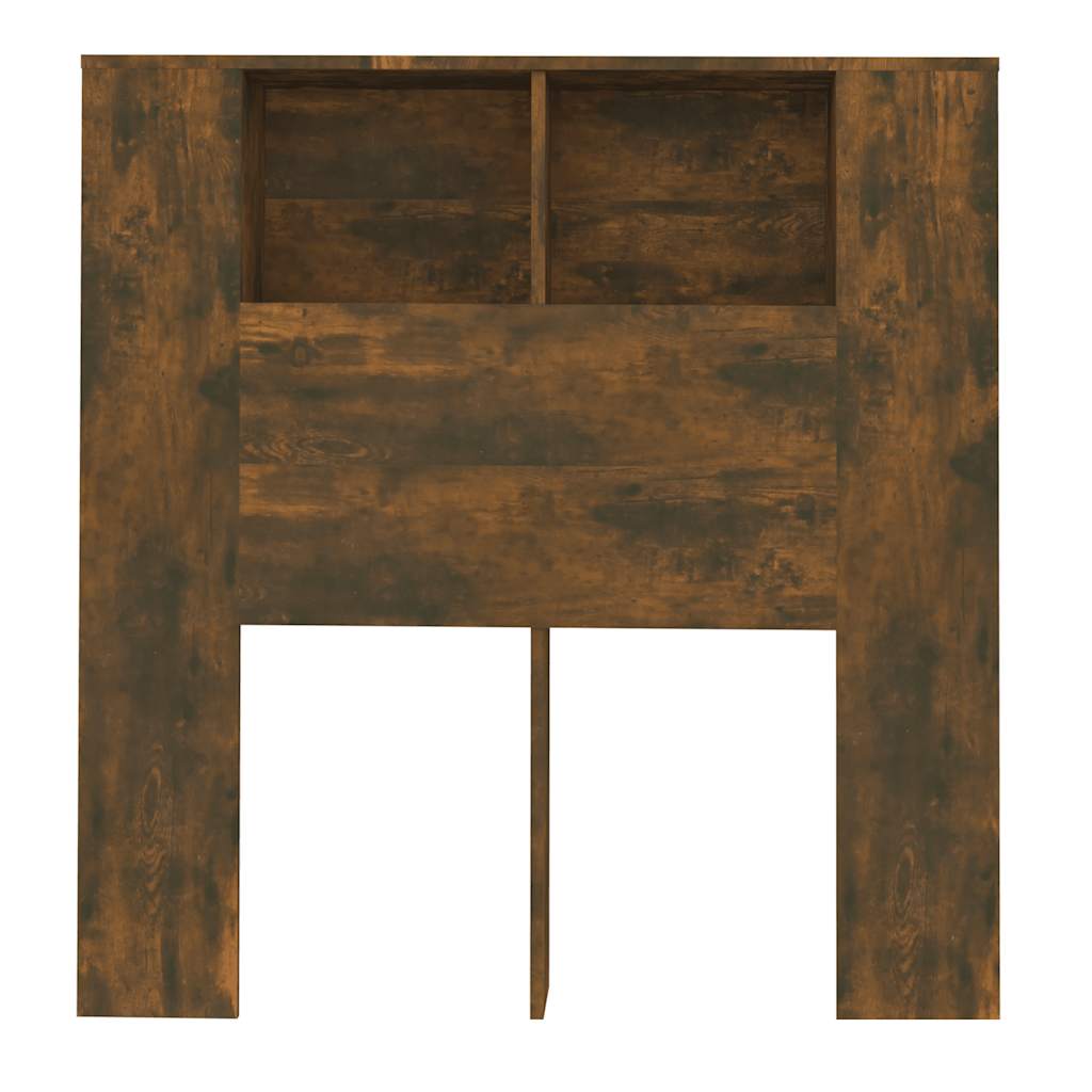 Headboard Cabinet Smoked Oak 100x18.5x102.5 cm
