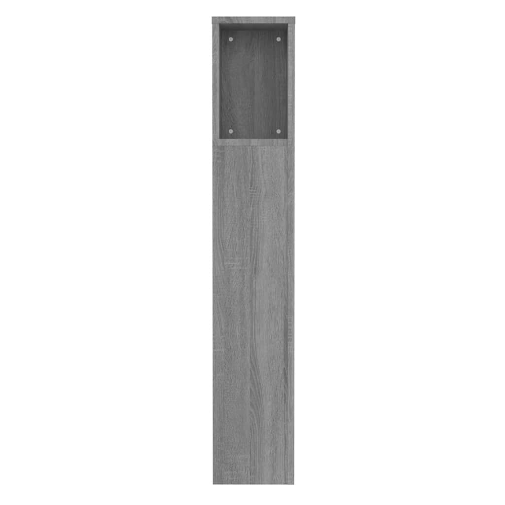 Headboard Cabinet | Grey Sonoma | Engineered wood | Medium