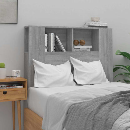 817265 vidaXL Headboard Cabinet Grey Sonoma 100x18,5x102,5 cm