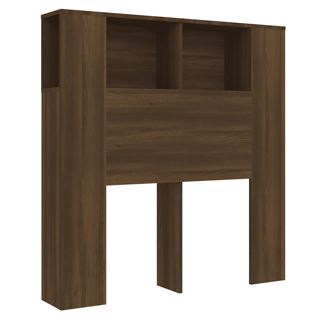 Headboard Cabinet | Brown Oak | Engineered Wood | Standard | Contemporary