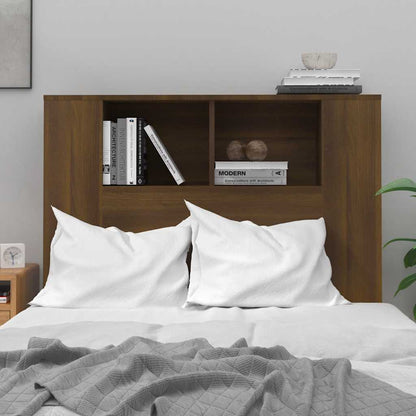 Headboard Cabinet | Brown Oak | Engineered Wood | Standard | Contemporary