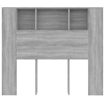 Headboard Cabinet | Grey sonoma | Engineered wood | 120 cm