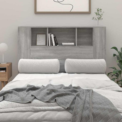817268 vidaXL Headboard Cabinet Grey Sonoma 120x18,5x102,5 cm