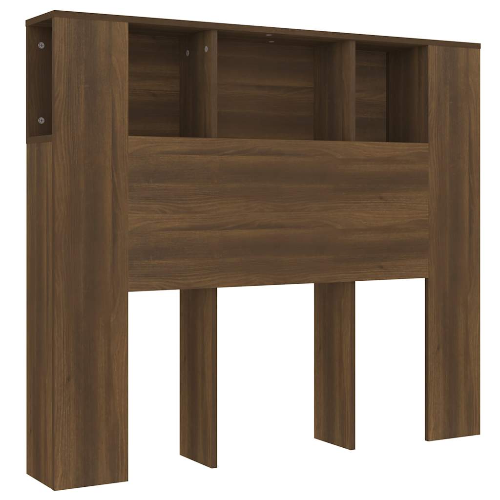 817269 vidaXL Headboard Cabinet Brown Oak 120x18,5x102,5 cm