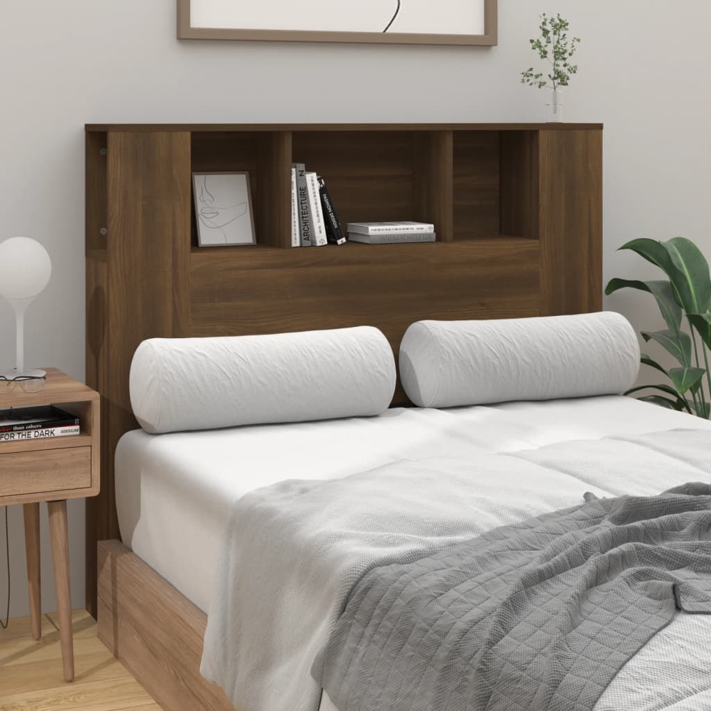 Headboard Cabinet | Brown Oak | Engineered Wood | Medium