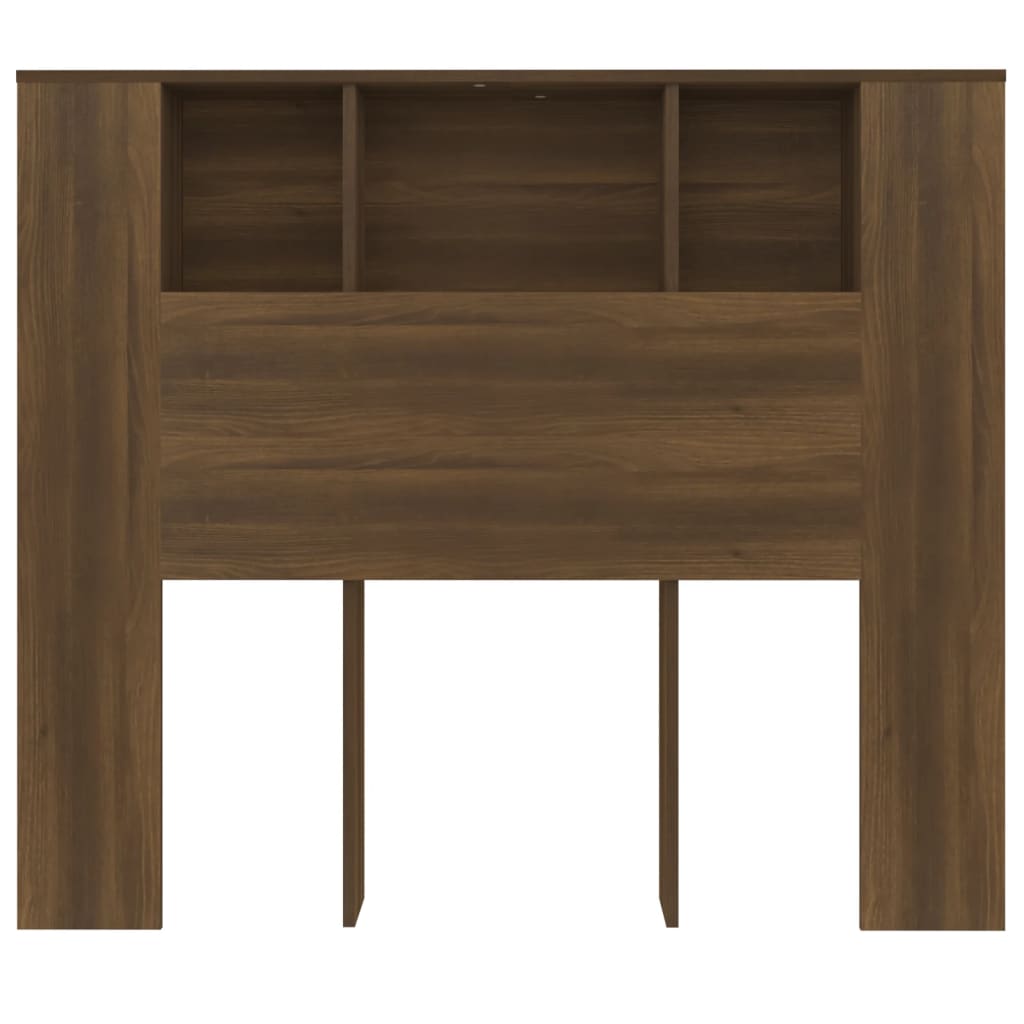 Headboard Cabinet | Brown Oak | Engineered Wood | Medium