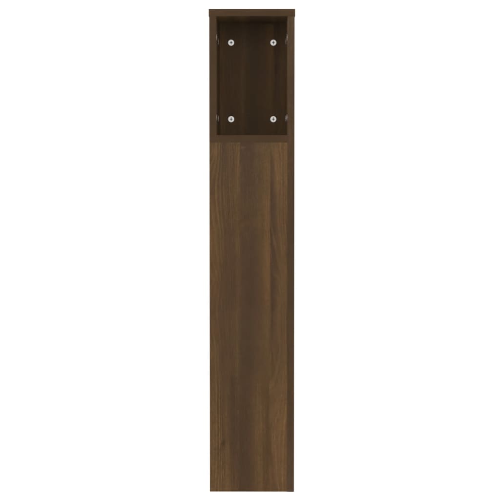 Headboard Cabinet | Brown Oak | Engineered Wood | Medium