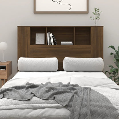 Headboard Cabinet | Brown Oak | Engineered Wood | Medium