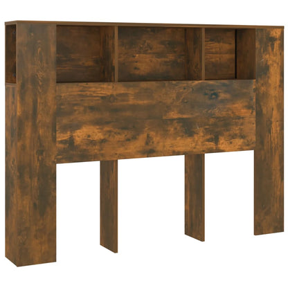 Headboard Cabinet | Smoked oak | Engineered wood | 140x18.5x104.5 cm