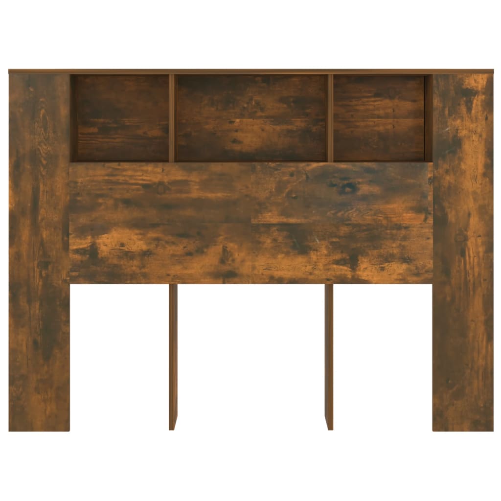 Headboard Cabinet | Smoked oak | Engineered wood | 140x18.5x104.5 cm