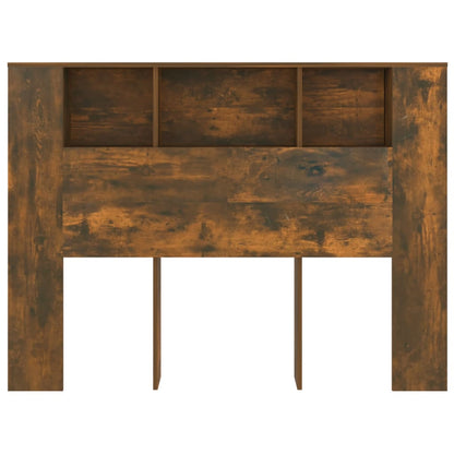 Headboard Cabinet | Smoked oak | Engineered wood | 140x18.5x104.5 cm