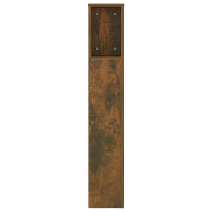 Headboard Cabinet | Smoked oak | Engineered wood | 140x18.5x104.5 cm