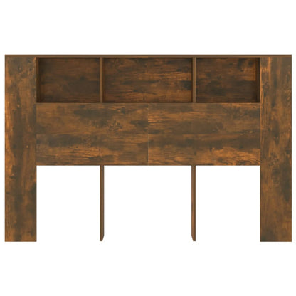 Headboard Cabinet | Smoked Oak | Engineered Wood | 160x18.5x104.5 cm