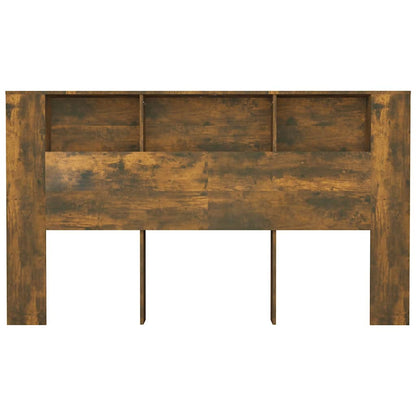 Headboard Cabinet Smoked Oak 180x18,5x104,5 cm